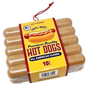 Beef Hot Dogs American Comfort Food Christmas Ornament